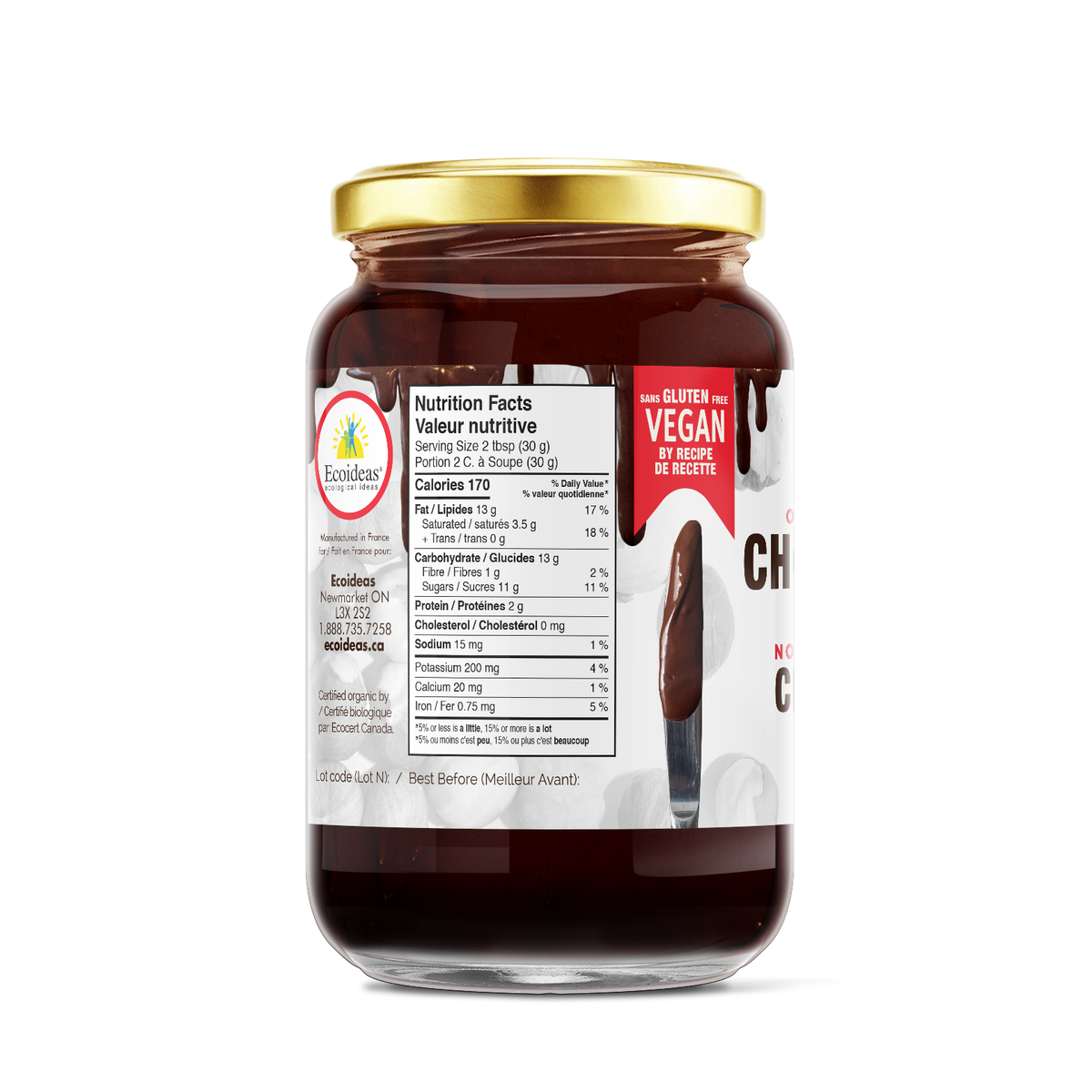 Organic Fair Trade Dark Chocolate Hazelnut Spread - (300g) – Ecoideas