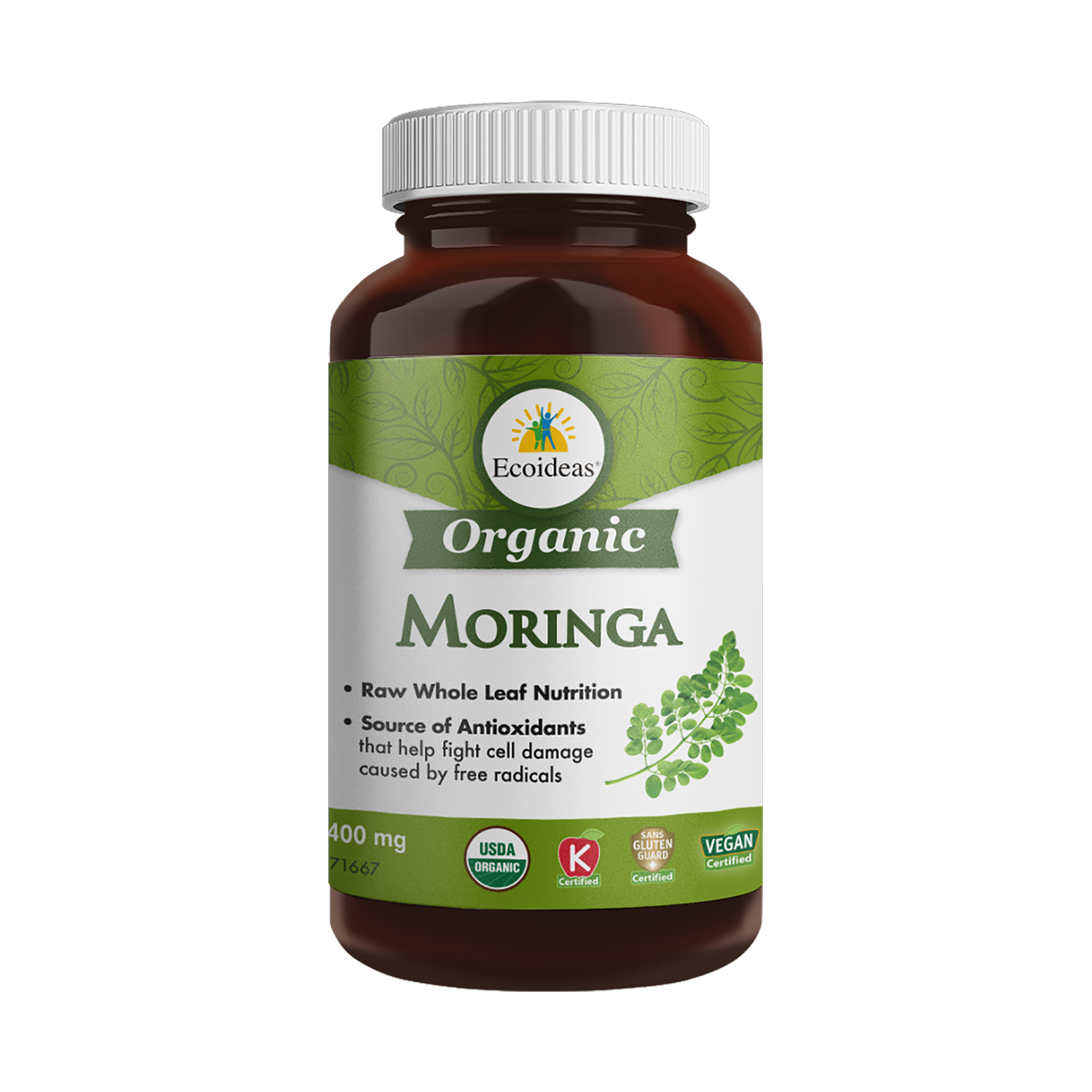 Organic Moringa Capsules - (120vc)