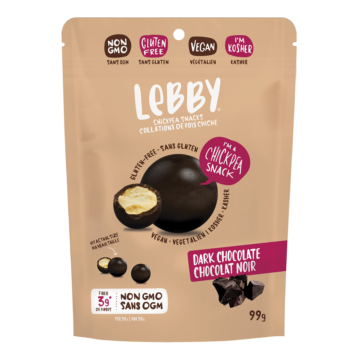 Lebby - Dark Chocolate Chickpea - (99g)