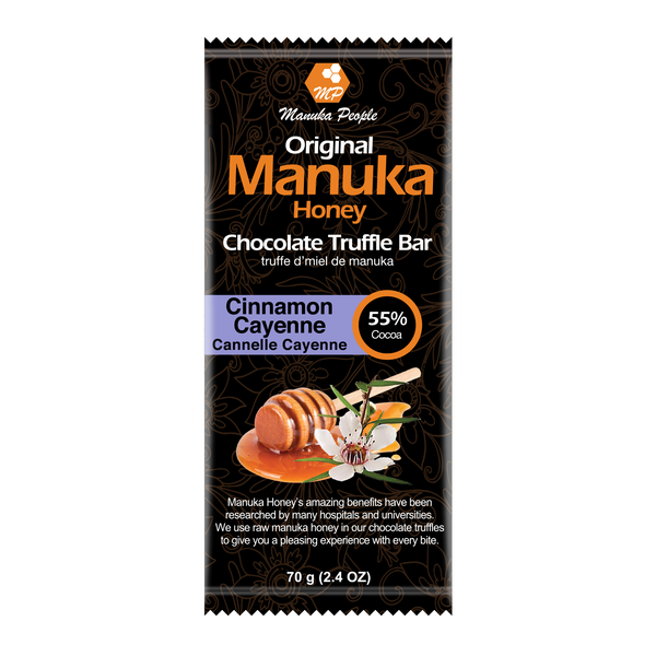 Org Manuka Honey Truffle Bar 55% Spice Dark - (70g)