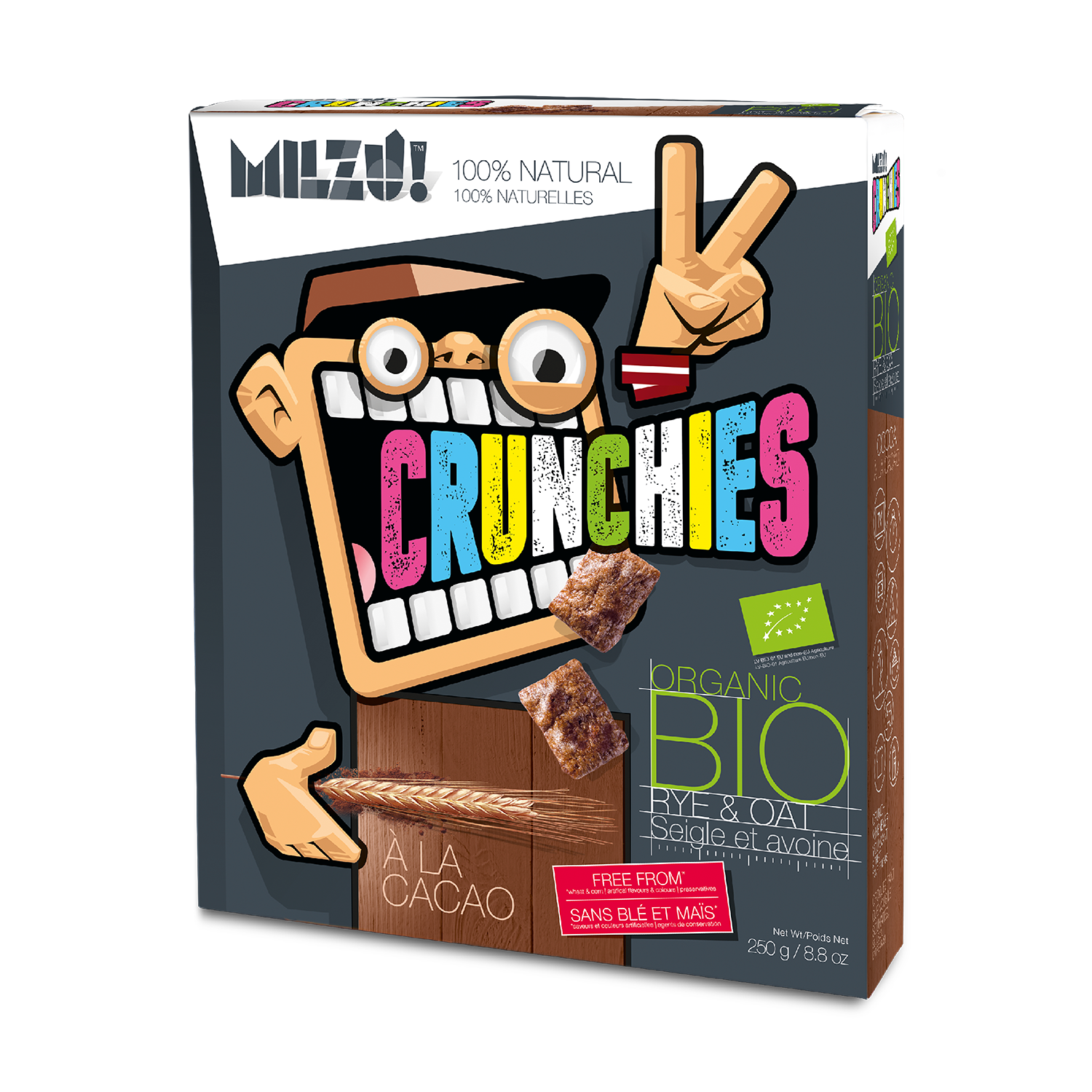 Milzu - Org. Crunchies With Cocoa - (250g)