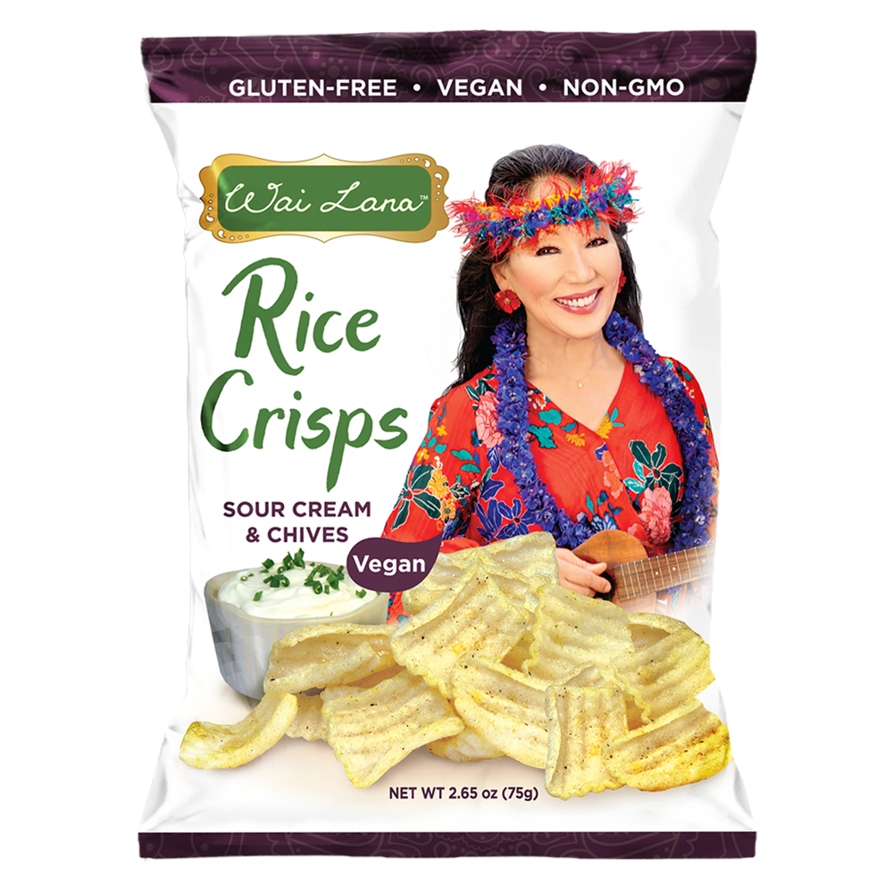 Wai Lana - Vegan Sour Cream & Chive Rice Crisps - (75g)