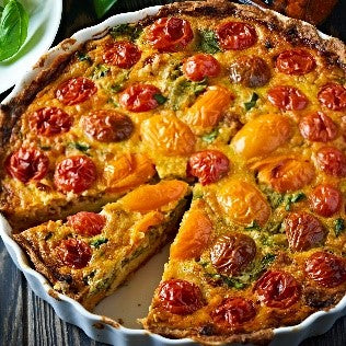 Rudolfs Tomato Basil Organic Vegetable Spread Quiche