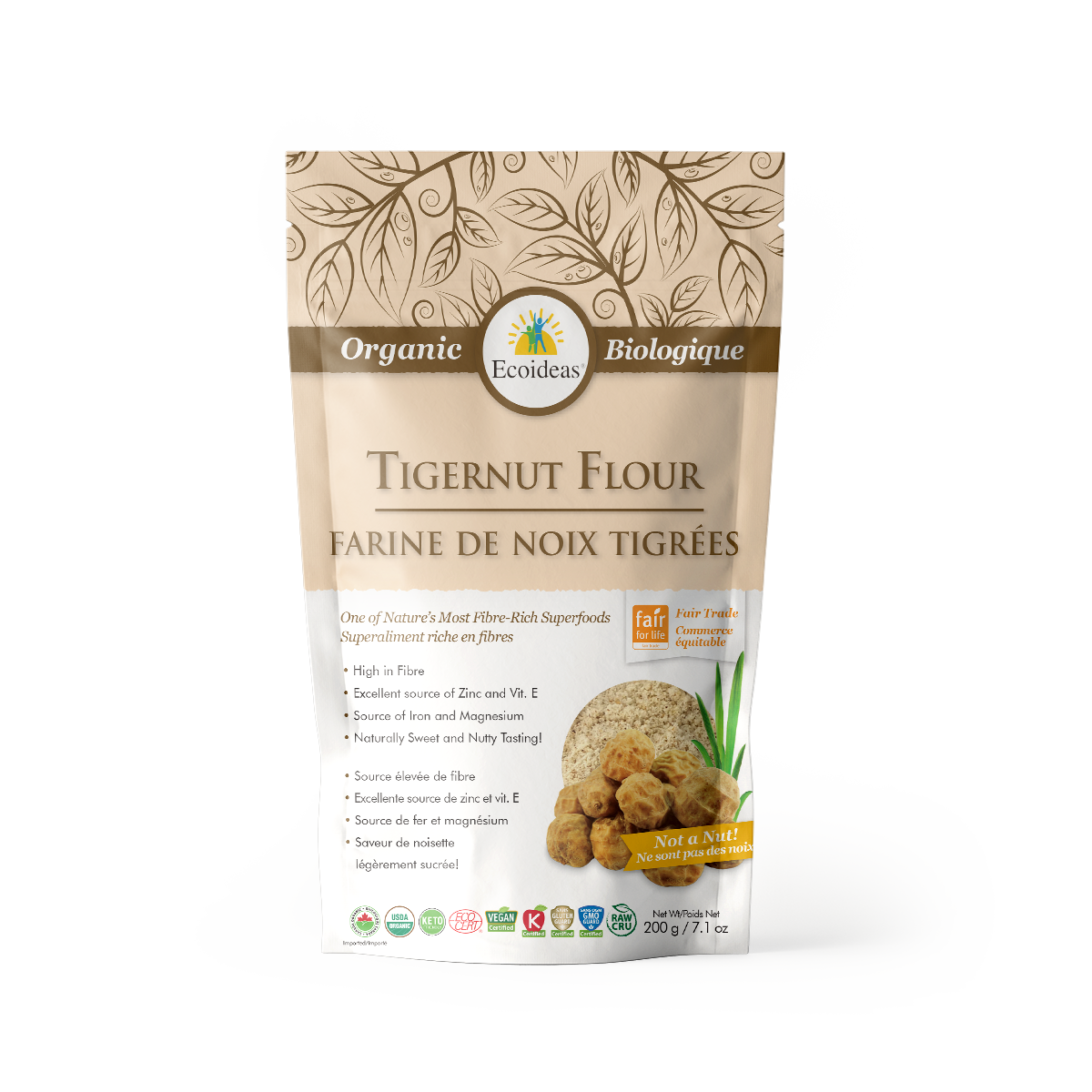 Organic Fair Trade Tigernuts Flour - (200g)