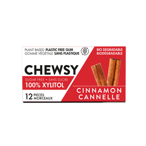 Cinnamon plant based plastic & sugar-free gum - (18g x12)