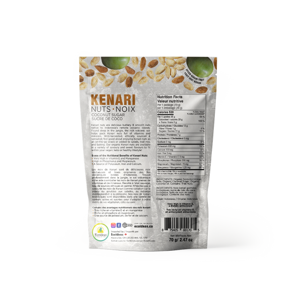 Organic Kenari Nuts with Coconut Sugar - (70g)