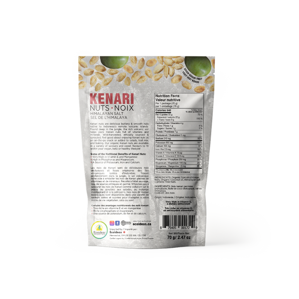 Organic Kenari Nuts with Himalayan Salt - (70g)