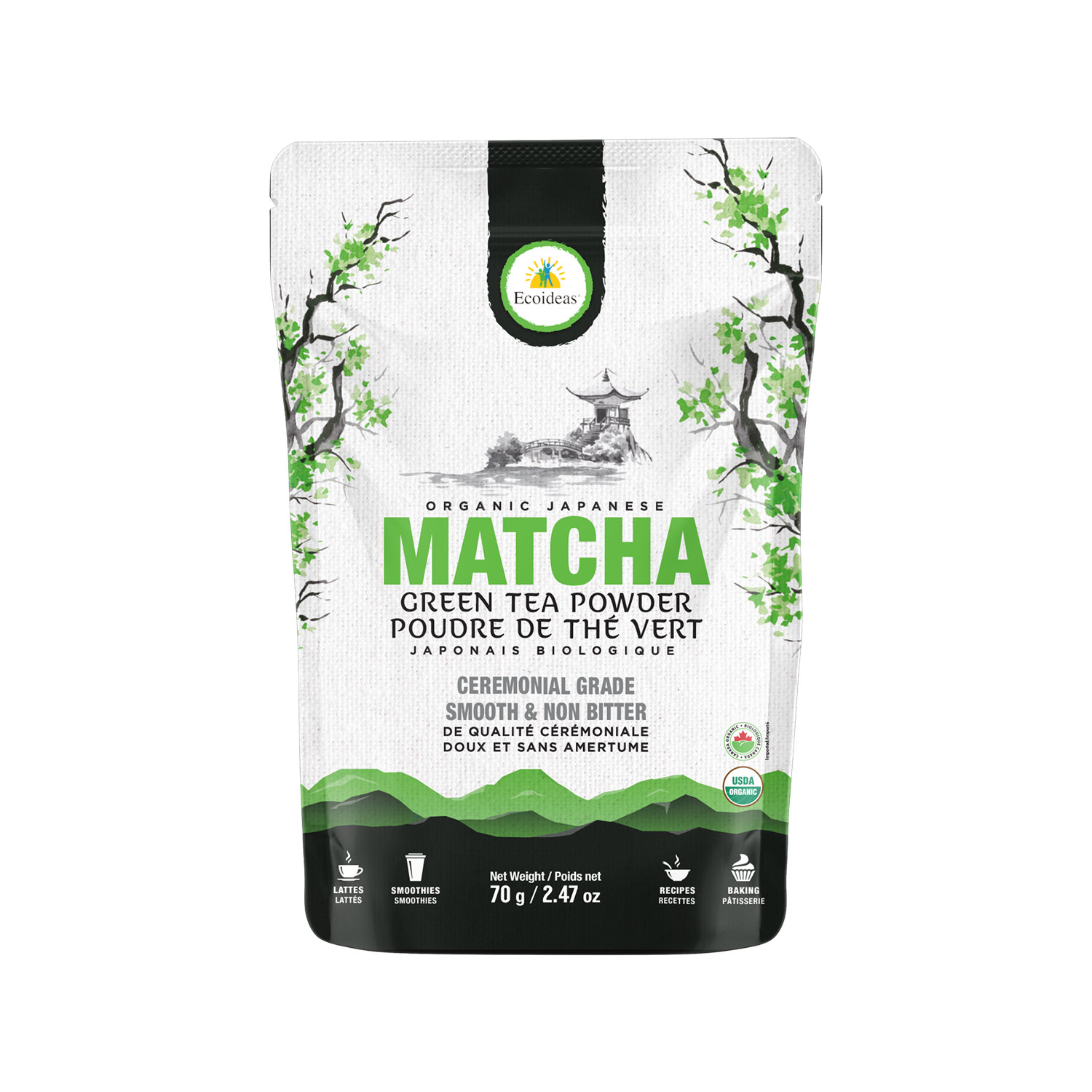 Ecoideas - Matcha Green Tea Powder - (70g)