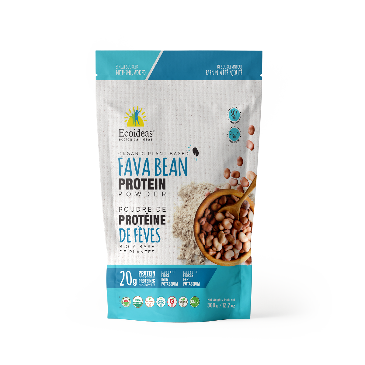 Ecoideas Fava Bean Protein Powder - (360g)