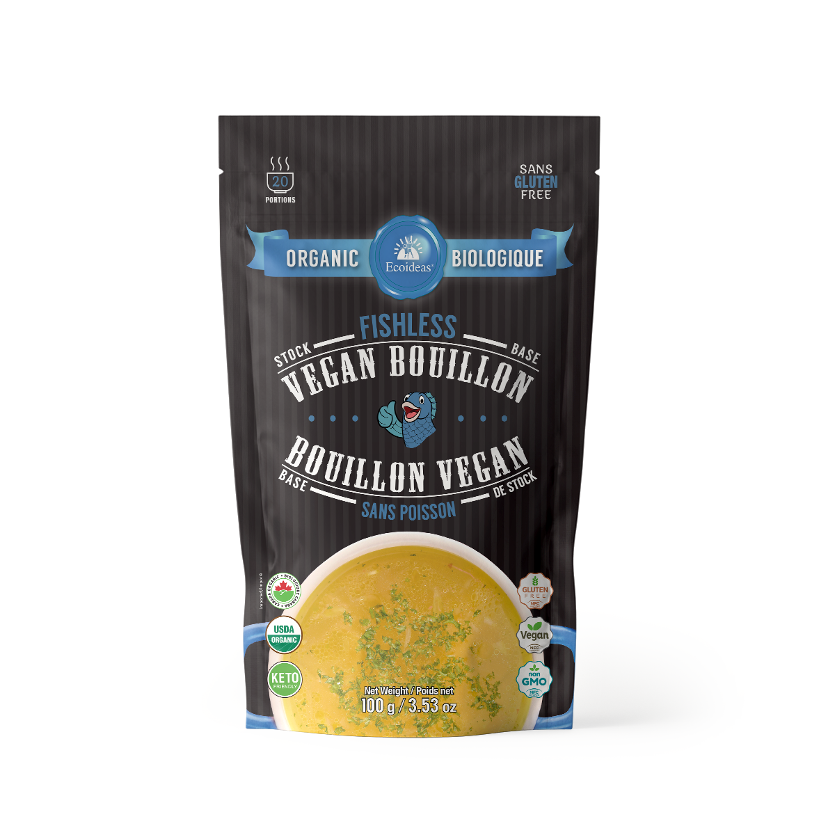 Ecoideas Organic Vegan Bouillon Fishless - (100g)