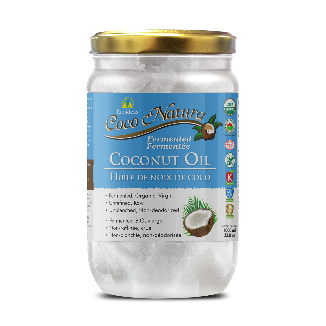 Coco Natura - Organic Fermented Coconut Oil - (1000ml)