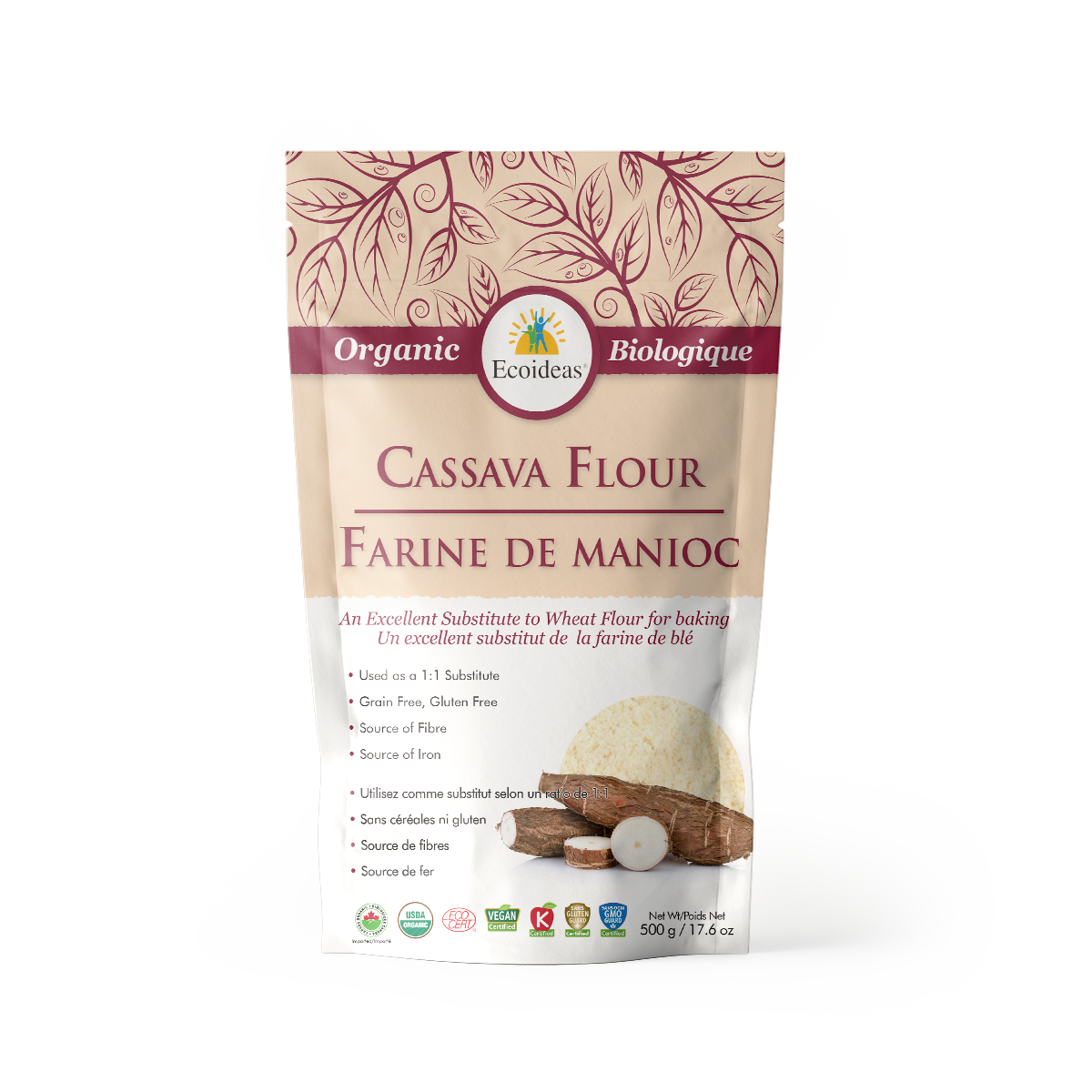 Organic Cassava Flour - (500g)