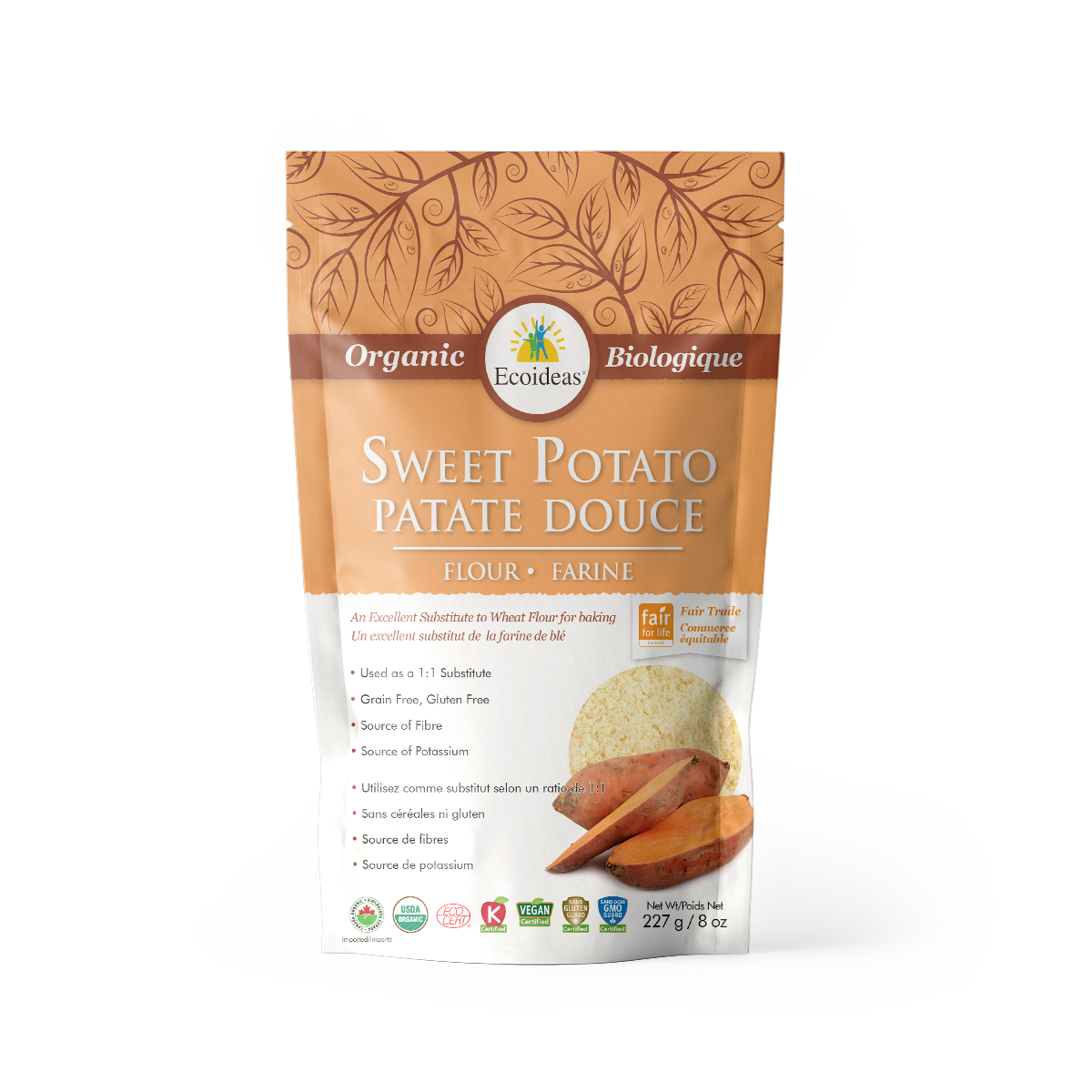 Organic Fair Trade Sweet Potato Flour - (227g)