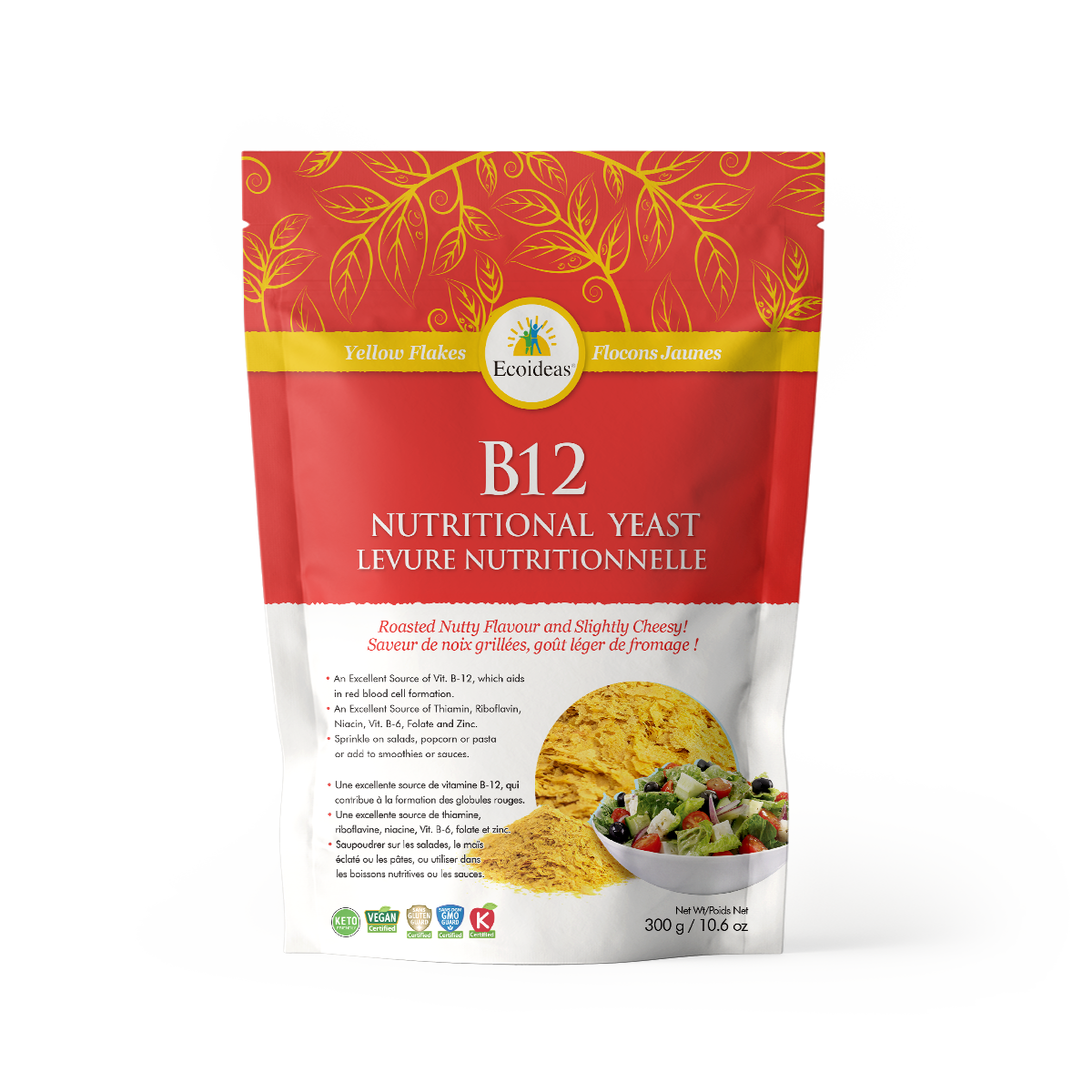 Ecoideas Nutritional Yeast with B12- (300g)