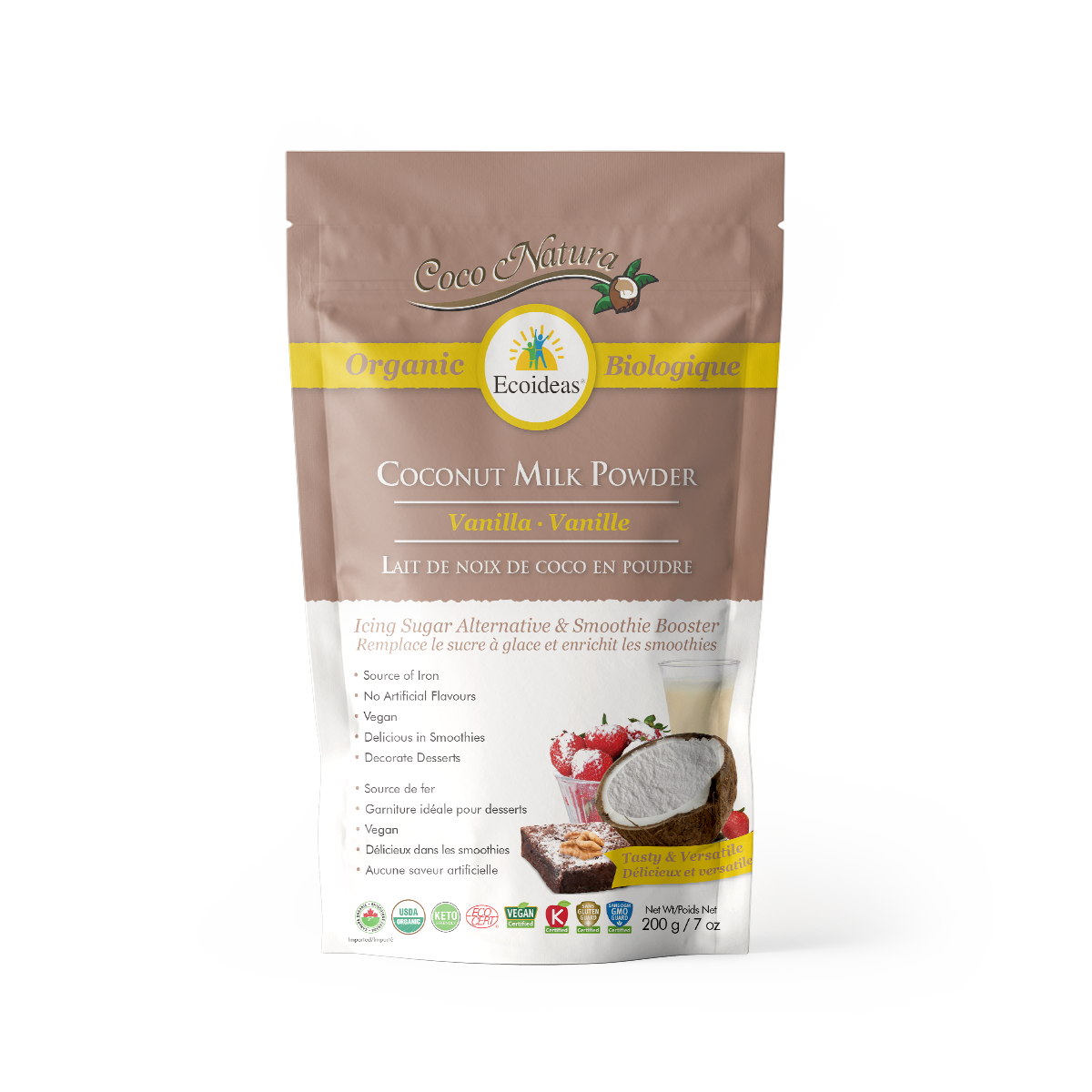 Coco Natura - Organic Coconut Milk Powder - Vanilla - (200g)
