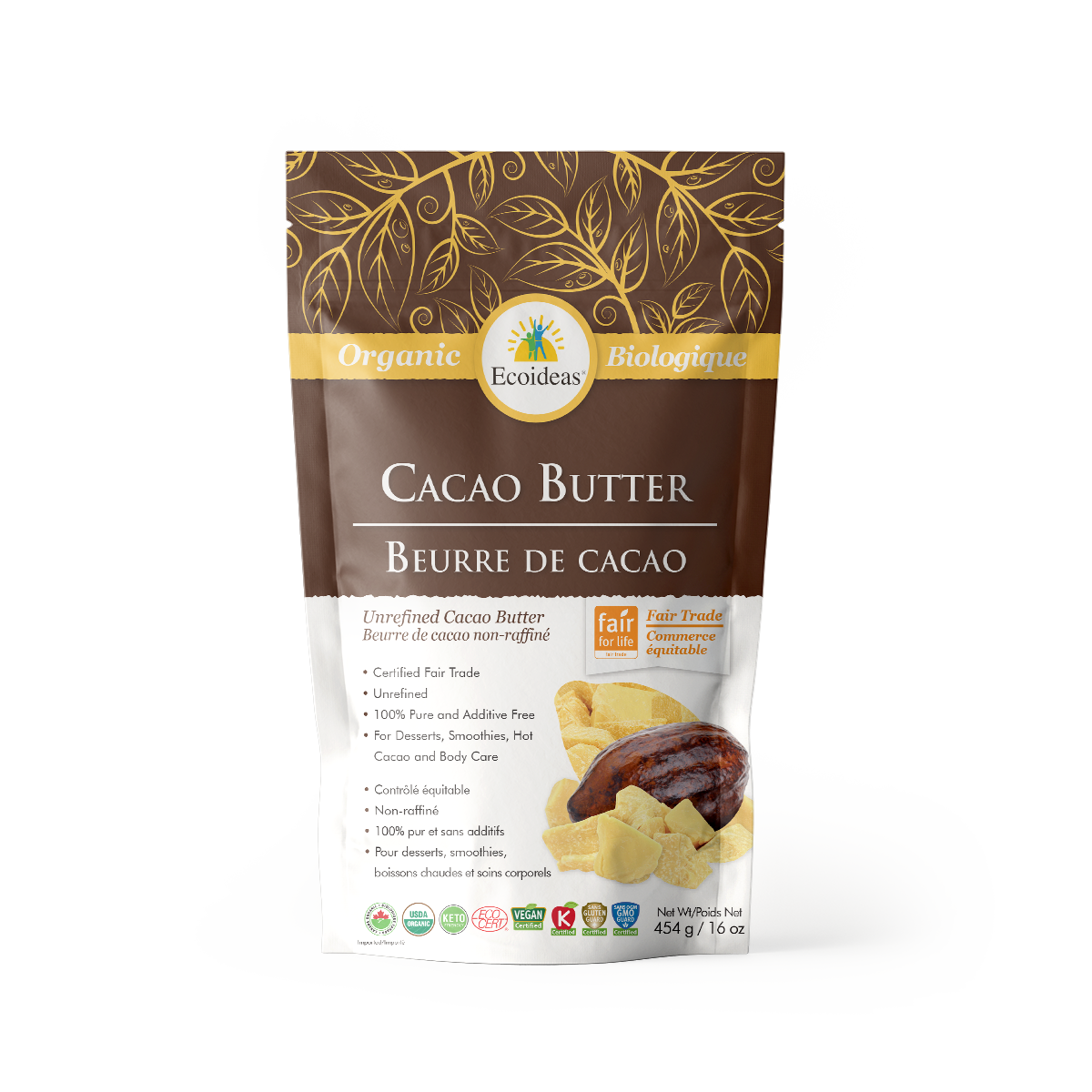 Organic Fair Trade Cacao Butter - (454g)²