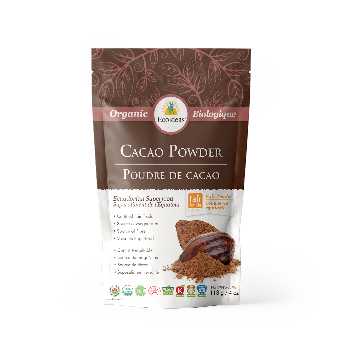 Organic Fair Trade Cacao Powder - (113g)²