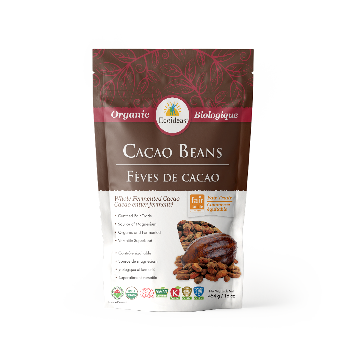 Organic Fair Trade Cacao Beans - (454g)²