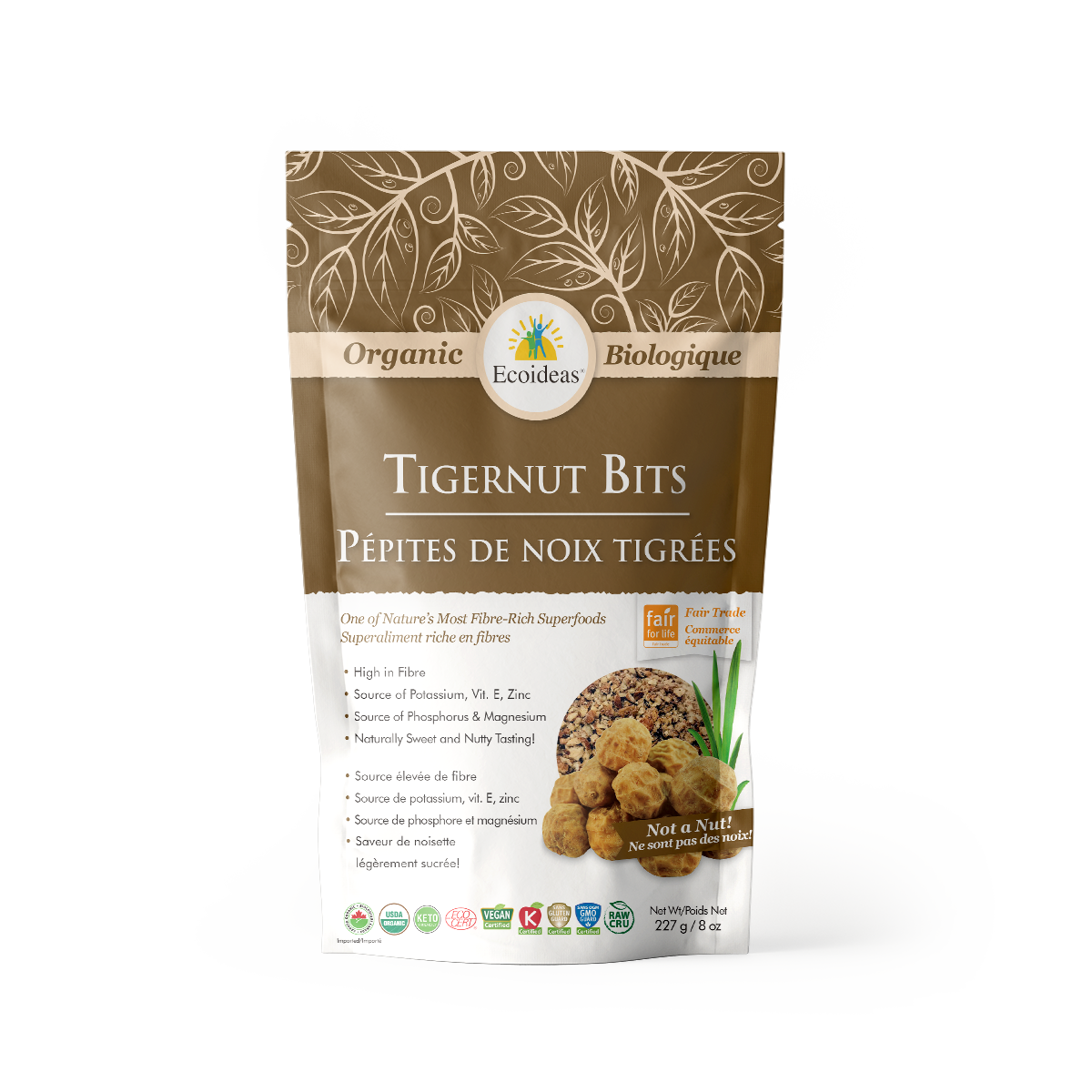 Organic Fair Trade Tigernuts - Bits - (227g)