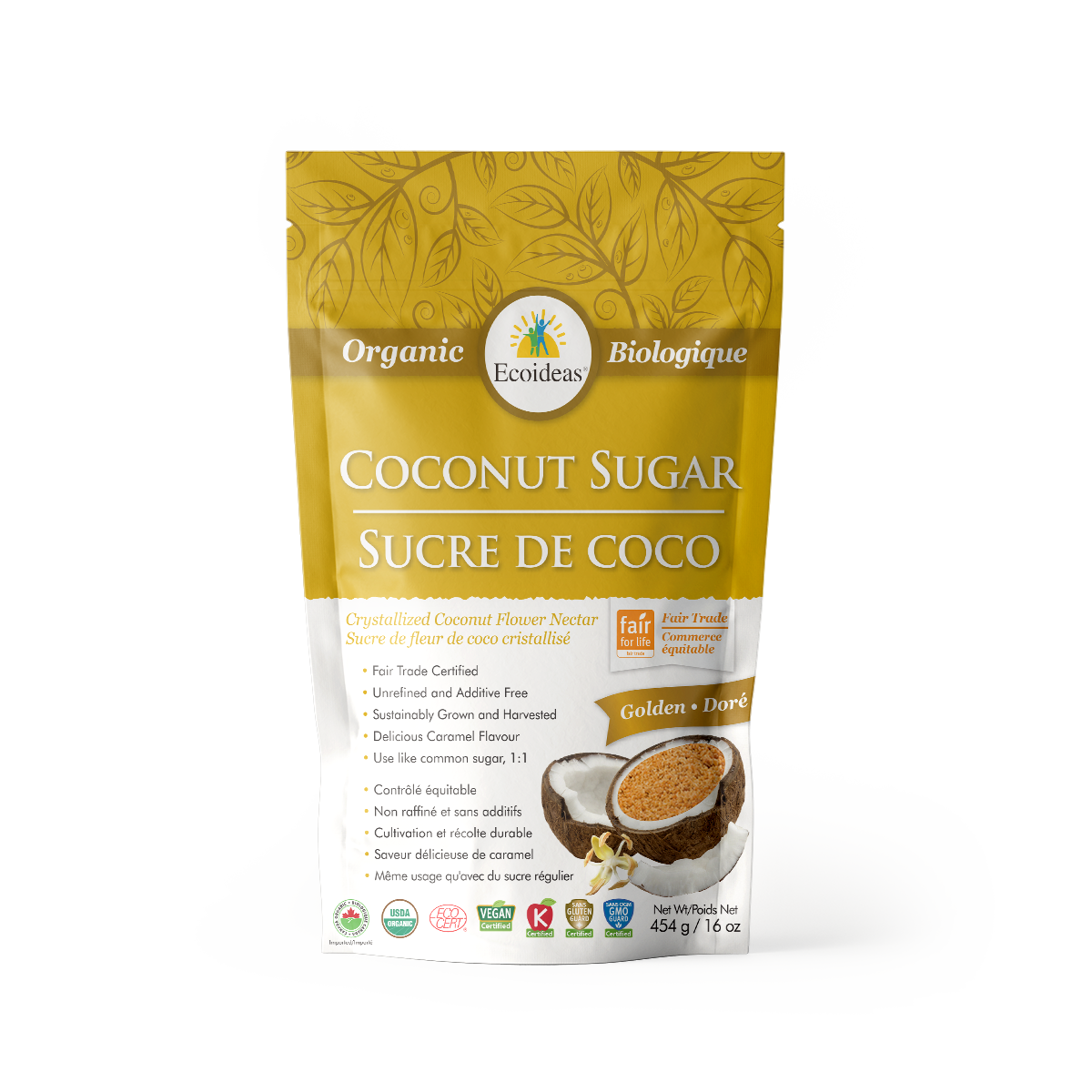 Organic Fair Trade Coconut Sugar - Golden - (454g)²