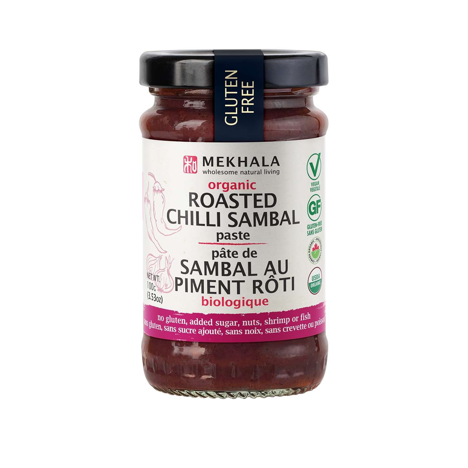 Mekhala - Organic Roasted Chili Sambal Paste - (100g)