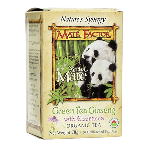 Org. Green Tea Ginseng Tea Bags - (70g)