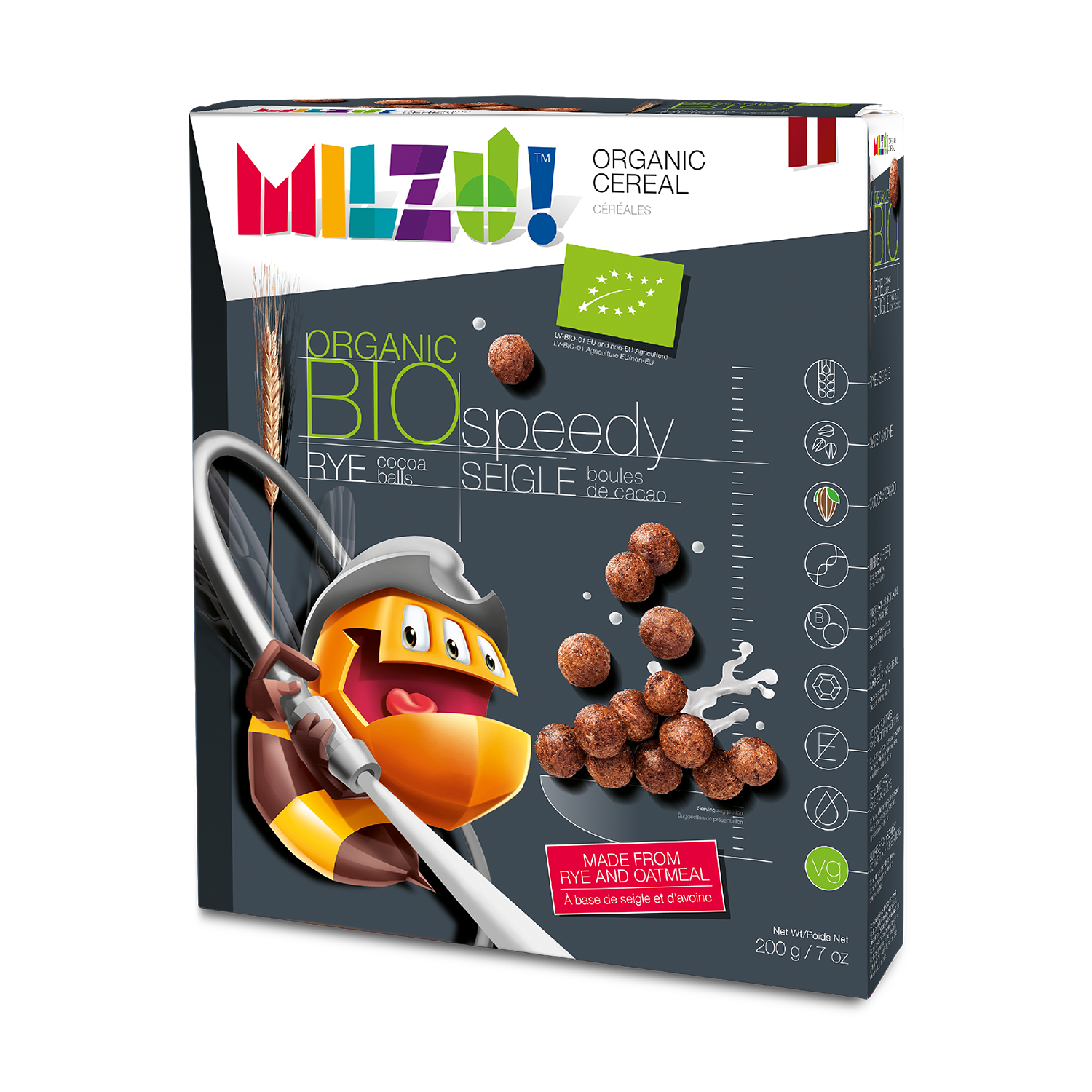 Milzu - Org. Cereal Balls With Cocoa - (200g)