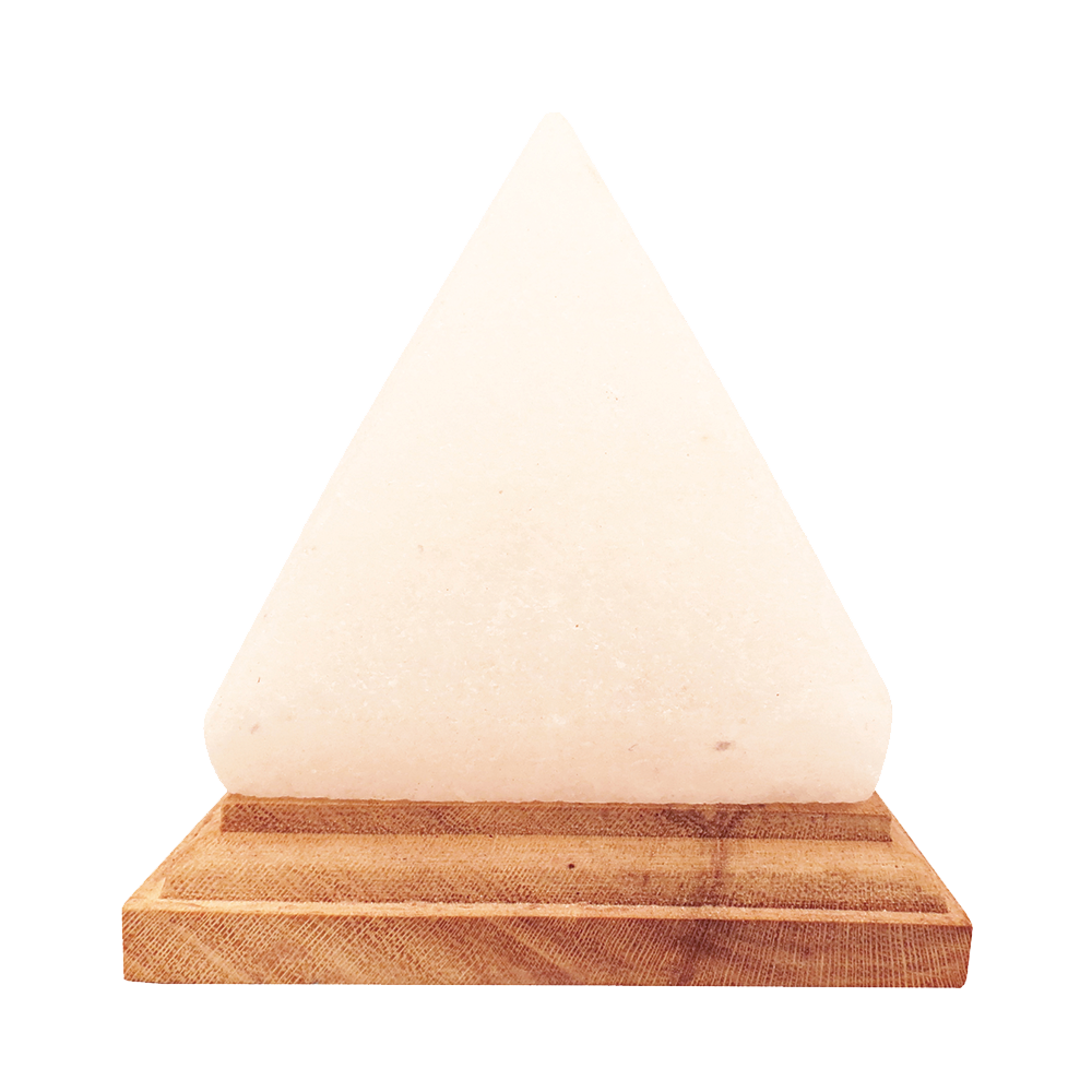 MICRO Himalayan Salt LED Lamp - Pyramid White - (0.2-0.3 kg)