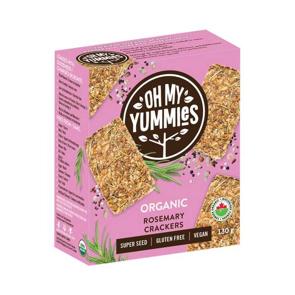 Oh My Yummies - Organic Rosemary Crackers - (130g)