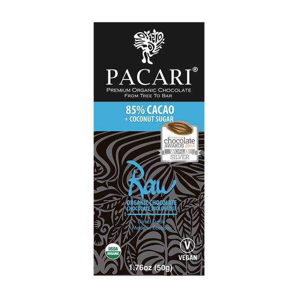 RAW 85% Organic Chocolate Bar - (50g)