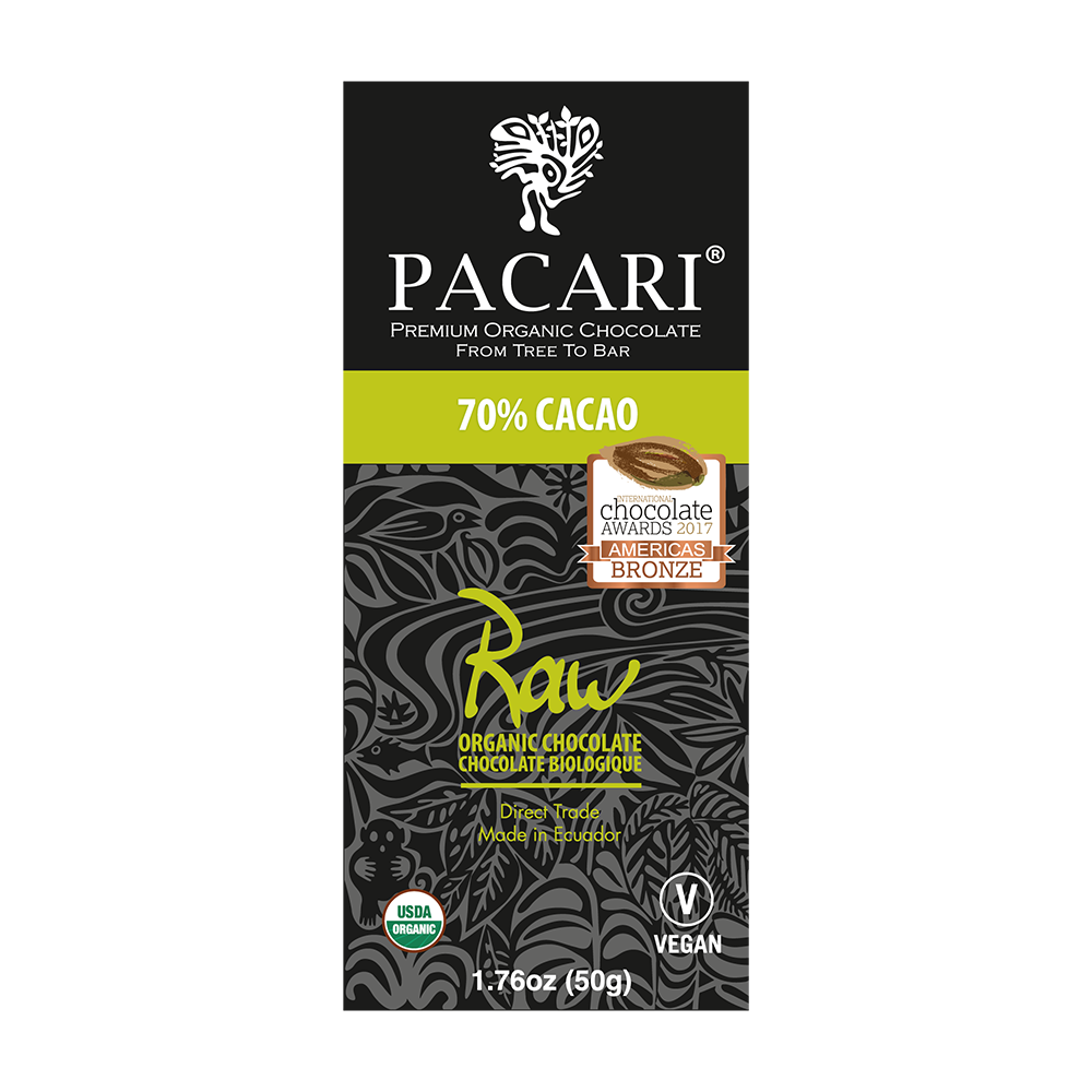 Raw 70% Organic Chocolate Bar - (50g)