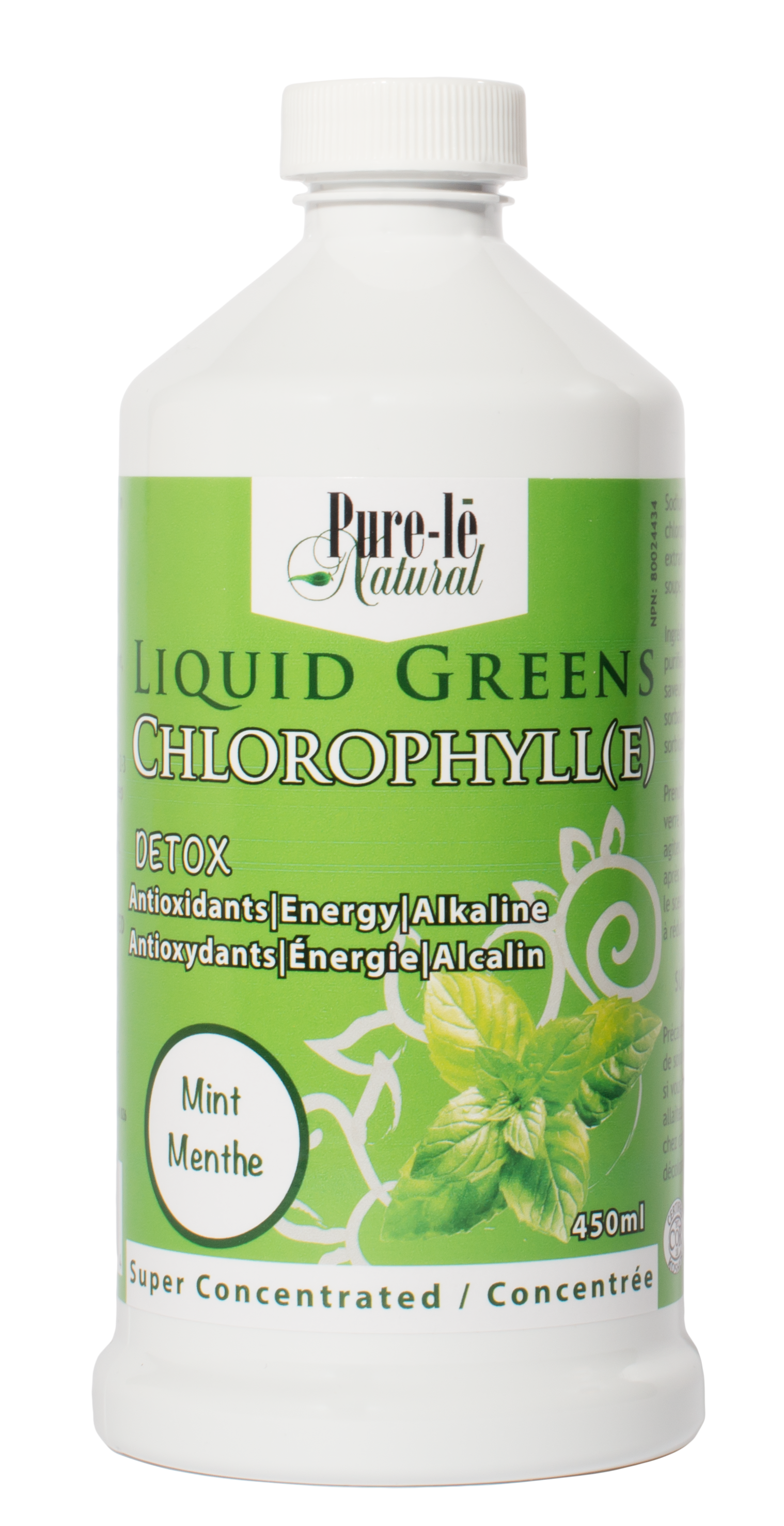 Pure-le Natural Liquid Greens Chlorophyll Mint - (450ml)