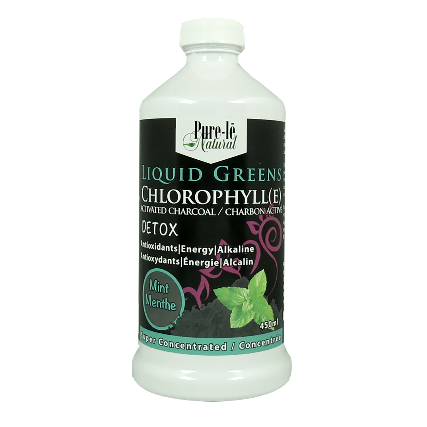 Pure-le Natural Chlrophyll Activated Charcoal Mint - (450ml)