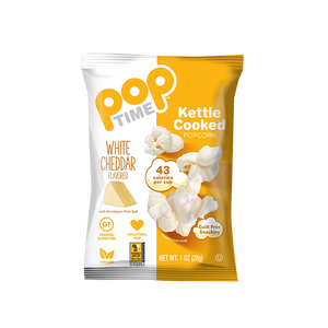 Pop Time - White Cheddar Kettle Cooked Popcorn  -    (135g)