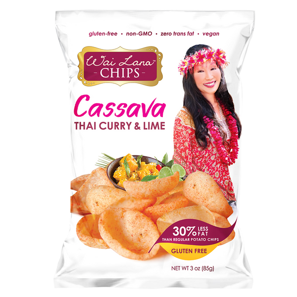 Wai Lana -Thai Curry & Lime Cassava Chips  -  (85g)
